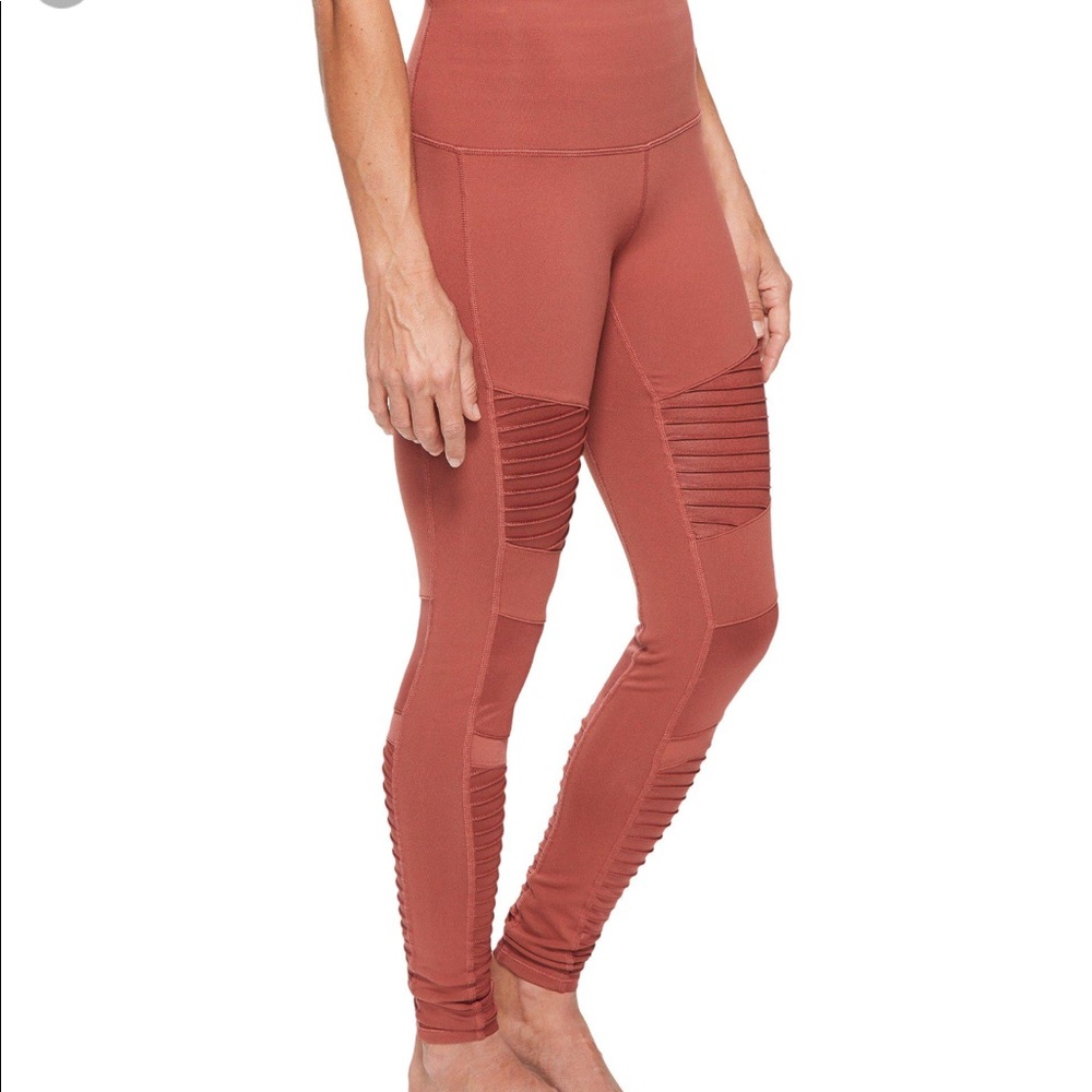 ALO Yoga High Waisted Moto Leggings - Earth Glossy
